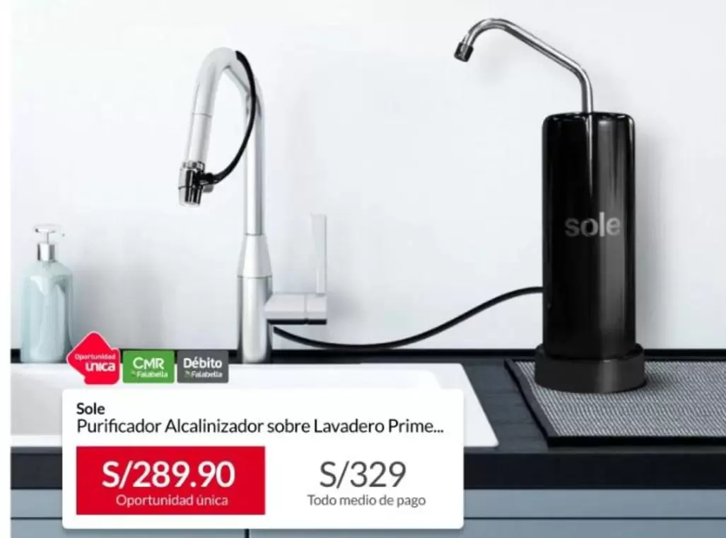 Sole - Purificador Alcalinizador sobre Lavadero Prime