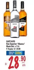 Cartavio - Ron Superior/Blanco/ Black Bot. x 1 Lt.