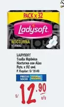 Ladysoft - Toalla Higiénica Nocturna con Alas