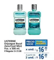 Listerine - Enjuague Bucal Zero/Cool Mint