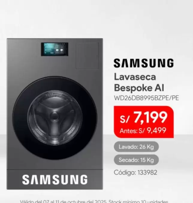Samsung - Lavaseca Bespoke Al WD26DB8995BZPE/PE