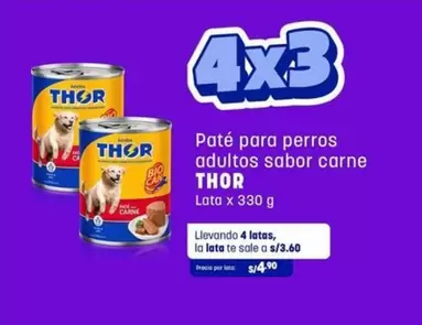 Thor - Paté para perros adultos sabor carne