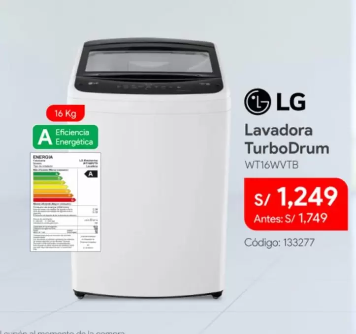 Lg - Lavadora TurboDrum WT16WVTB