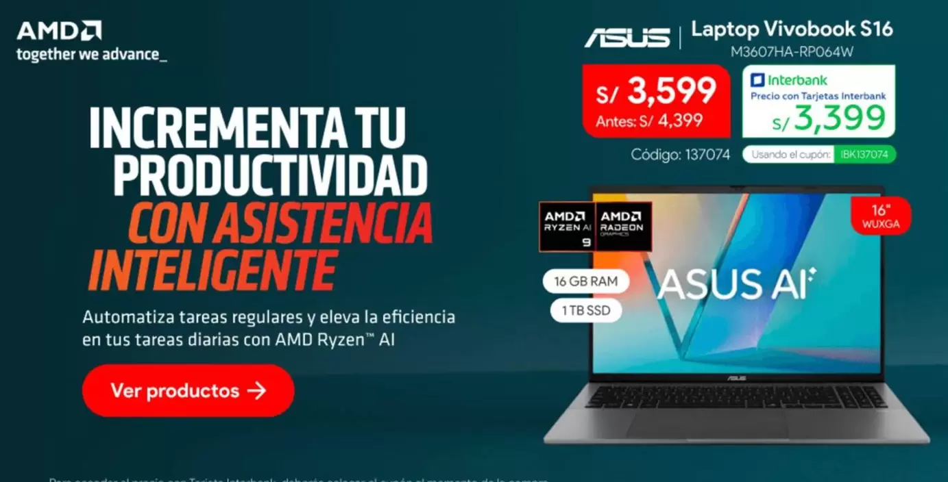 Asus - Laptop Vivobook 516