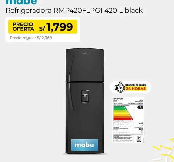 Mabe - RMP420FLPG1 420 L black