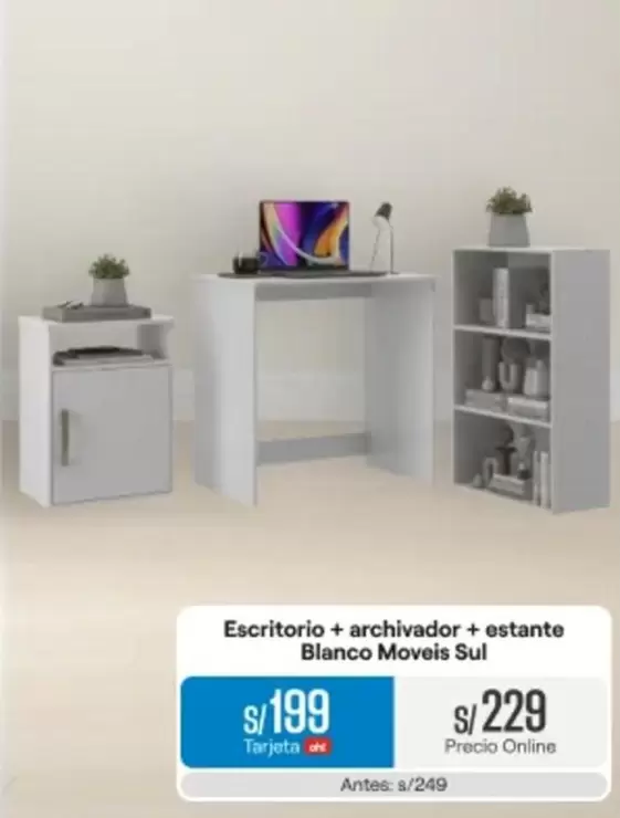 Escritorio + archivador + estante