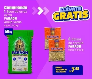 Faraon - Saco de arroz extra, Bolsas de arverja