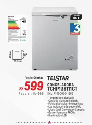 CONGELADORA TCHP138111CT