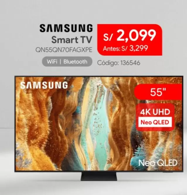 Samsung - Smart TV QN55QN70FAGXPE