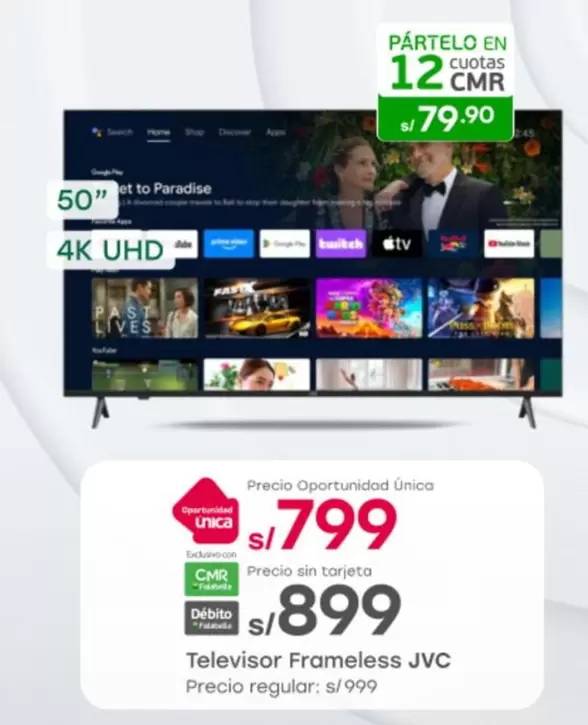 JVC - Televisor Frameless