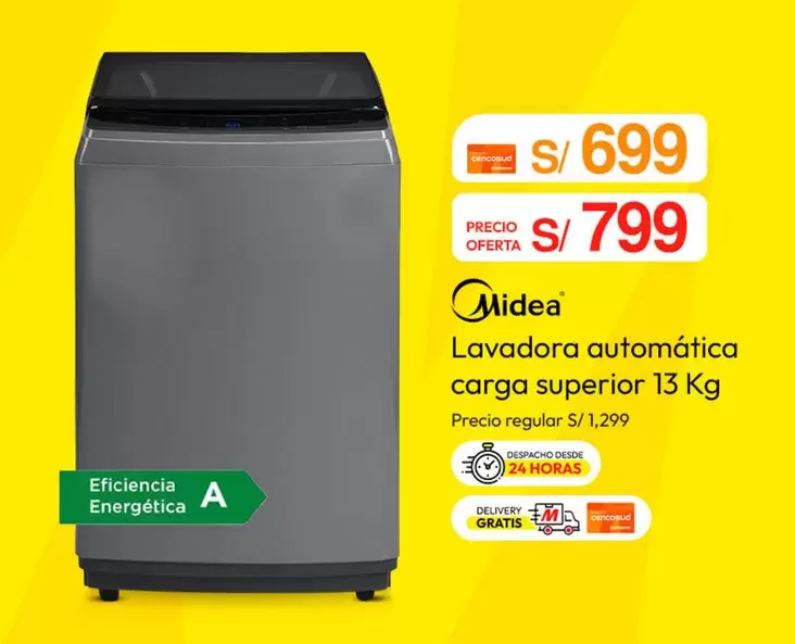 Lavadora automática carga superior 13 Kg