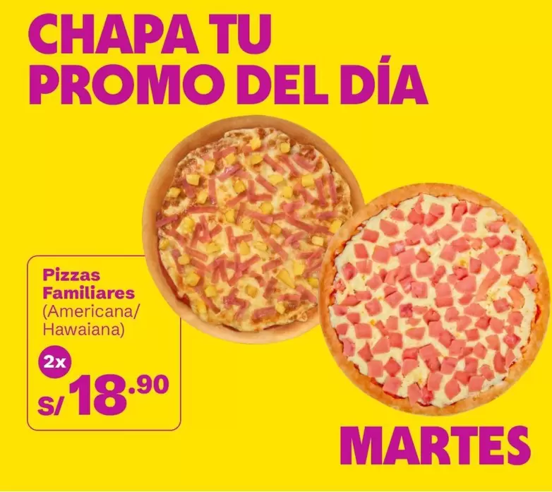 Pizzas Familiares (Americana/ Hawaiana)