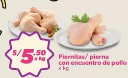 Piernitas/pierna con encuentro de pollo