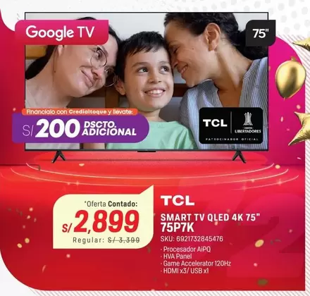 Smart - SMART TV QLED 4K 75" 75P7K