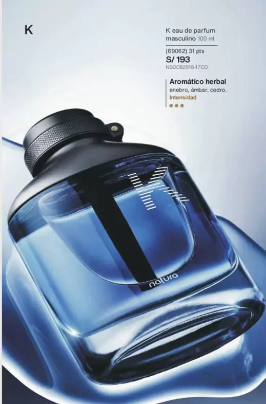 Natura - K eau de parfum masculino 100 ml