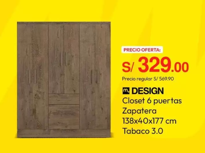 Closet 6 puertas Zapatera