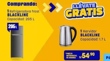 Blackline - Refrigeradora frost, Hervidor