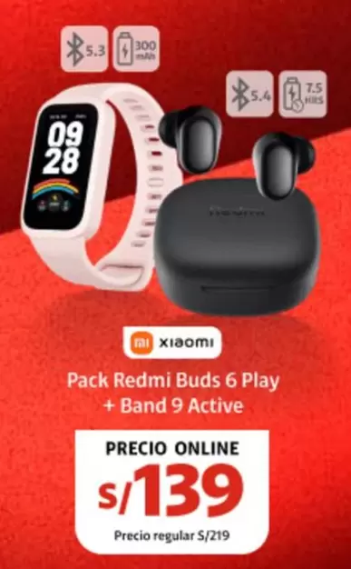 Xiaomi - Redmi Buds 6 Play + Band 9 Active