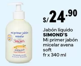 Simond's - Jabón líquido Mi primer jabón micelar avena soft