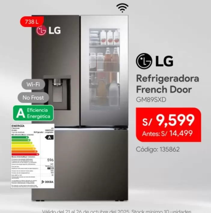 Lg - Refrigeradora French Door GM89SXD