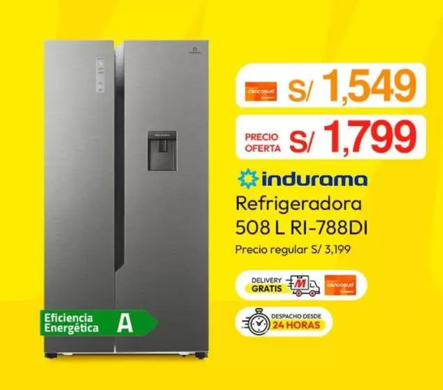 Indurama - Refrigeradora 508 L RI-788DI