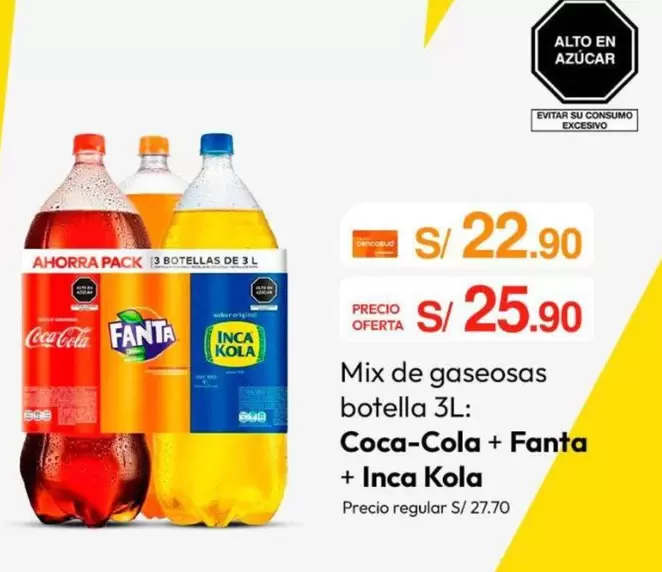 Coca-Cola - + Fanta + Inca Kola