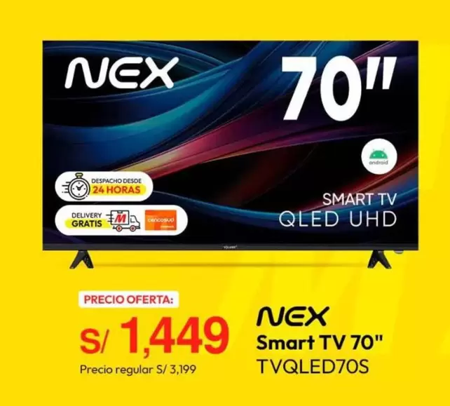 Nex - Smart TV 70" TVQLED70S