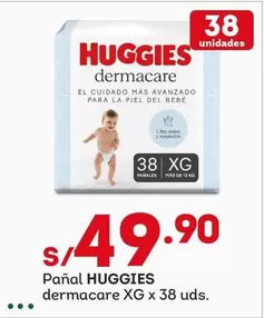 Huggies - Pañal dermacare XG x 38 uds.