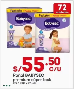 Babysec - Pañal premium súper lock