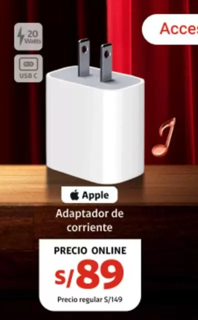 Apple - Adaptador de corriente