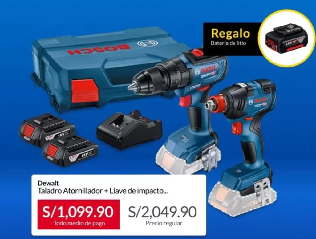 DeWalt - Taladro Atornillador + Llave de impacto