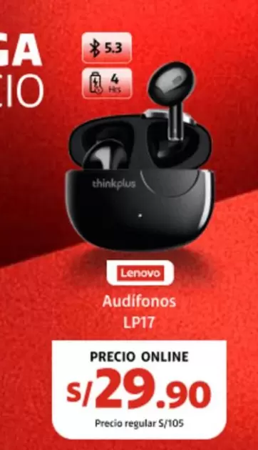 Lenovo - Audifonos TH30