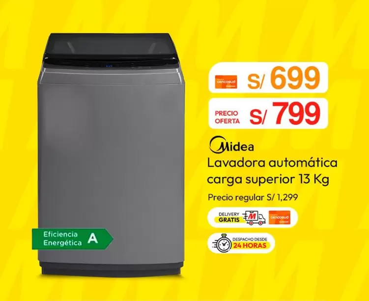 Lavadora automática carga superior 13 Kg