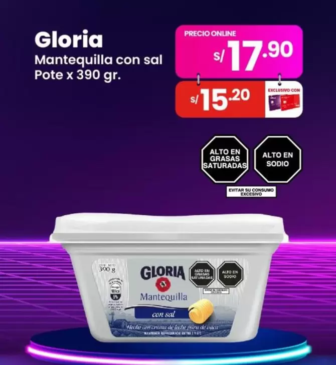 Gloria - Mantequilla con sal