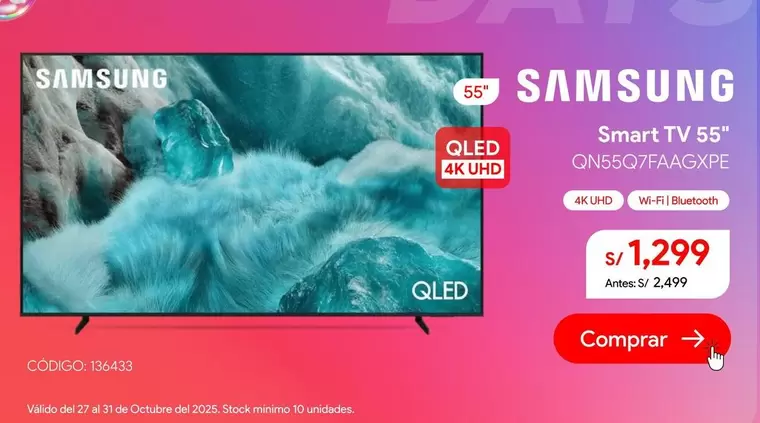 Samsung - Smart TV 55" QN55Q7FAAGXPE
