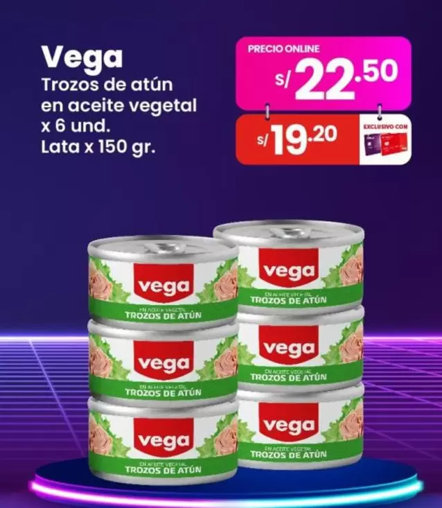 Vega - Trozos de atún en aceite vegetal