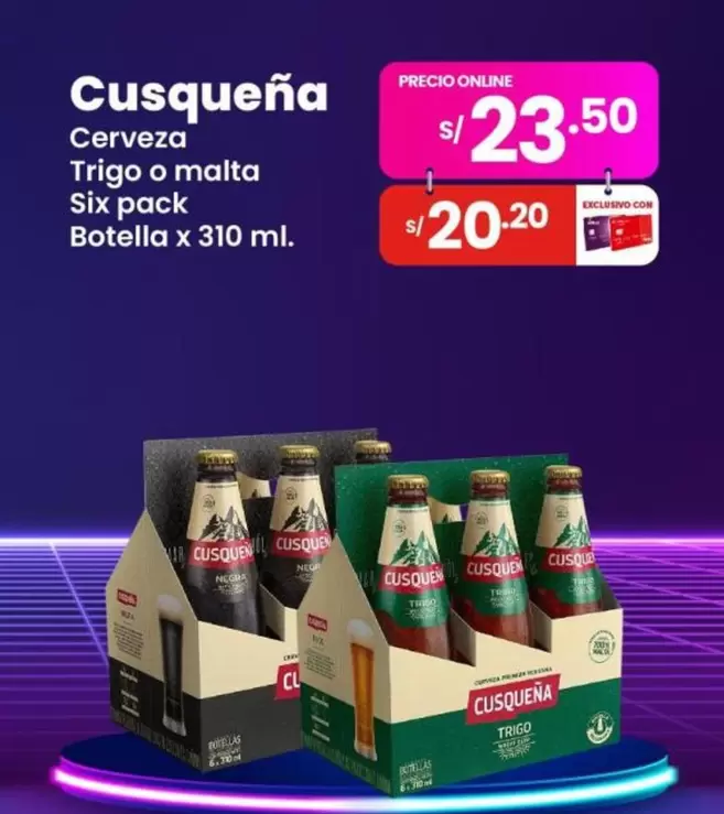 Cusqueña - Cerveza Trigo o malta Six pack