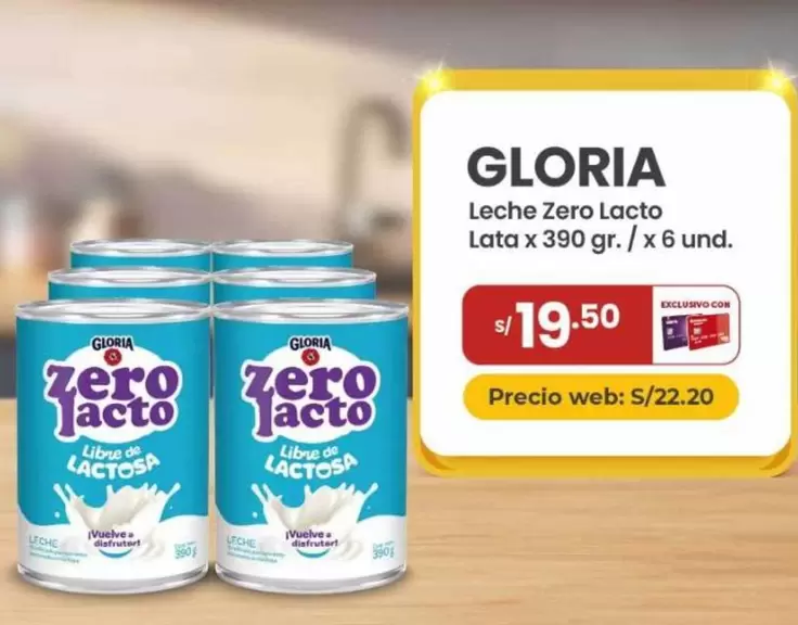 Gloria - Leche Zero Lacto