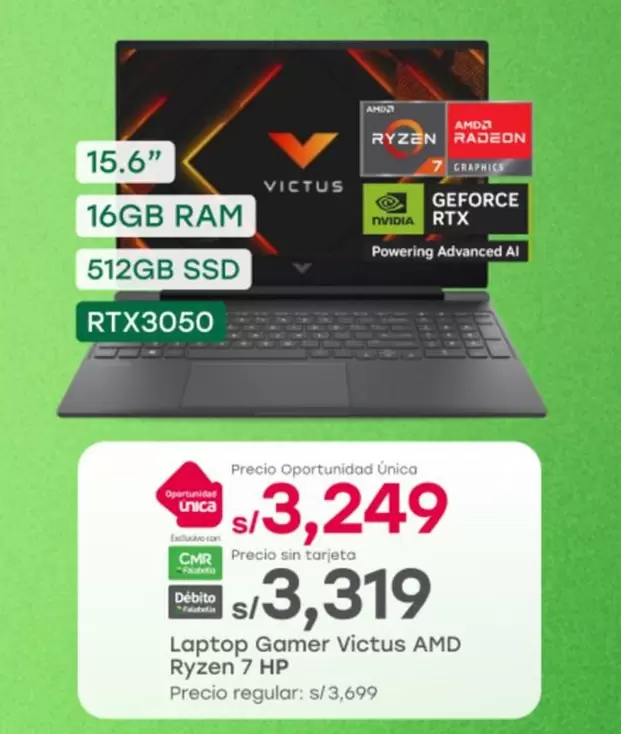 Hp - Laptop Gamer Victus AMD Ryzen 7 HP