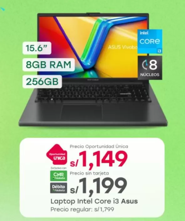 Asus - Laptop Intel Core i3