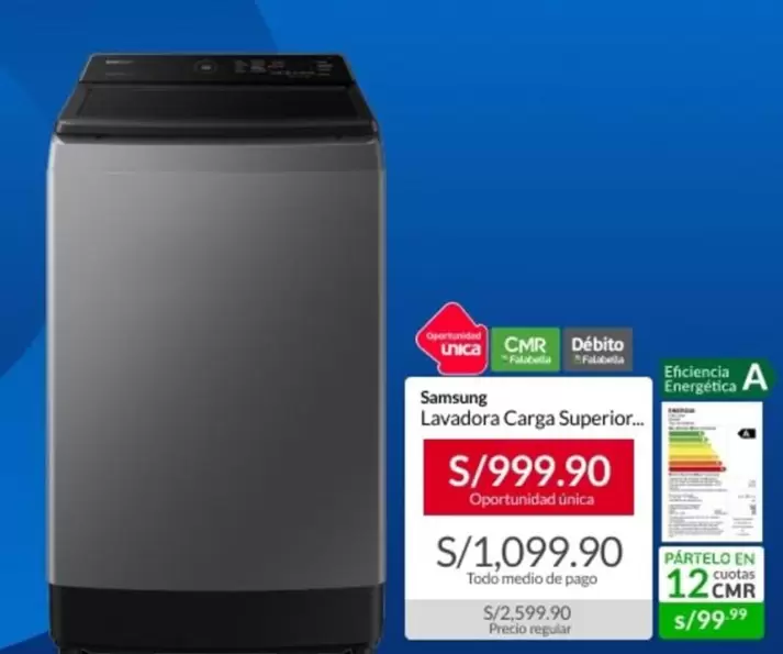 Samsung - Lavadora Carga Superior..