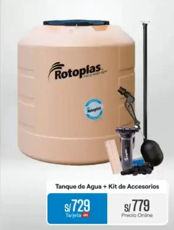 Rotoplas - Tanque de Agua + Kit de Accesorios