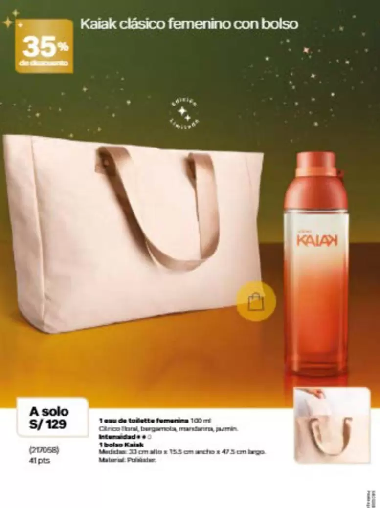 Kaiak -  clásico femenino con bolso