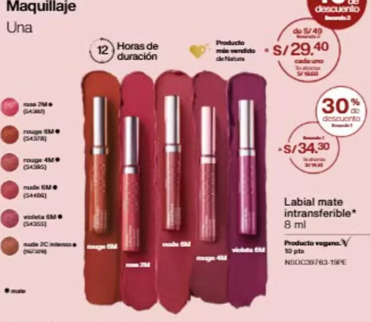 Una - Labial mate intransferible
