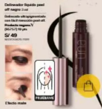 Delineador líquido peel off negro 2 ml