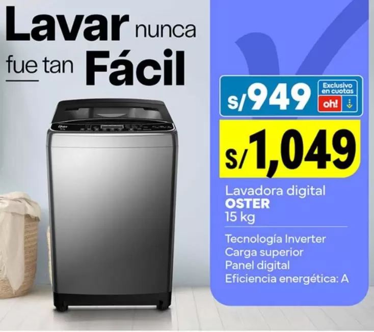 Oster - Lavadora digital