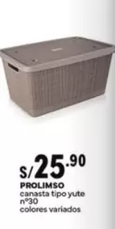 canasta tipo yute n°30