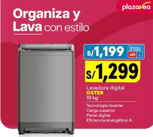 Oster - Lavadora digital