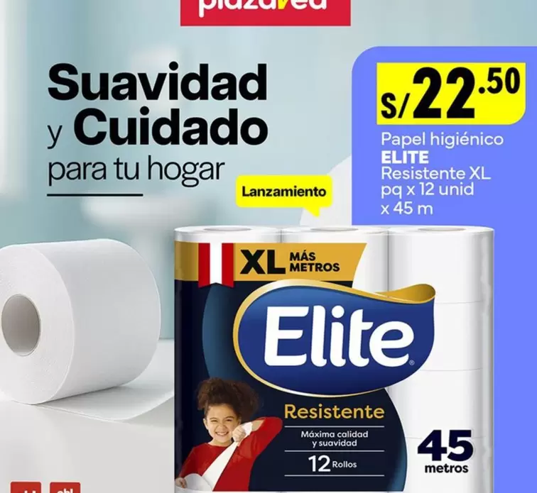 Elite - Papel higiénico Resistente XL