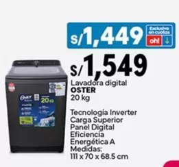 Oster - Lavadora digital